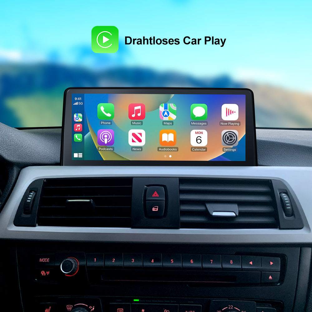 Kabelloses Apple CarPlay + Android Auto für BMW Series3 4 F30 F31 F34 F32 F33 F36 F80 Bildschirm 10,25".
