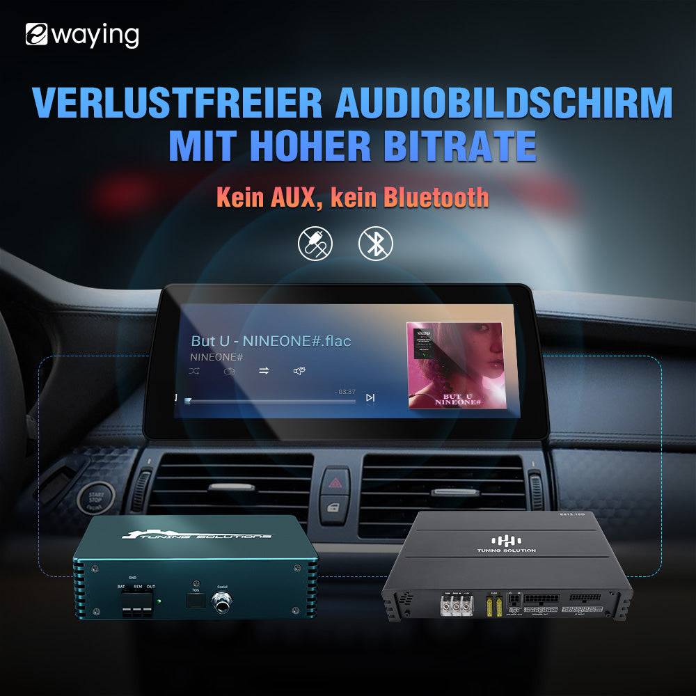 Android-Bildschirm mit Glasfaser-Decoder Box Modifikationskit passend für NBT CIC EVO F30 F20 F10 F11 F31 F15 F01 F02 F25