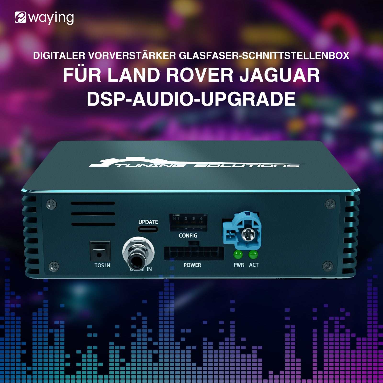 Glasfaser-Verstärkeradapter Audio OEM DSP Upgrade Interface Kit Ethernet für Jaguar Land Rover Discovery 4 Sport Evoque Autoradio-Sound-Tuning