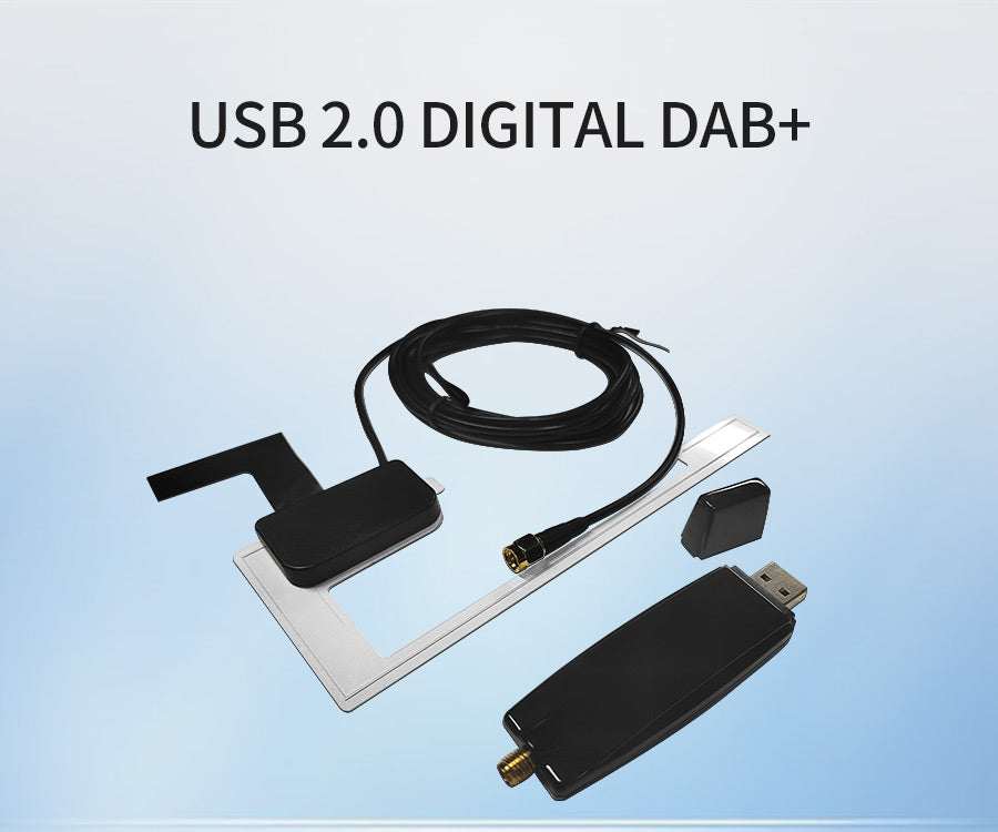 Auto DAB + FM Radio für Android Auto DVD USB Digital Audio Rundfunkempfänger mit Antenne Works Operate für Europa.