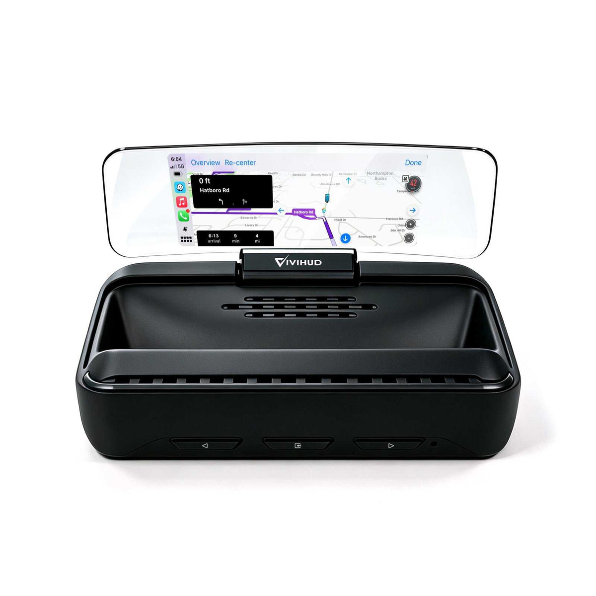 VIVIHUD V3 SE Head-up Display Kabelloses CarPlay Und Android Auto Hochauflösende Projektionsnavigation Bluetooth Musiksteuerung