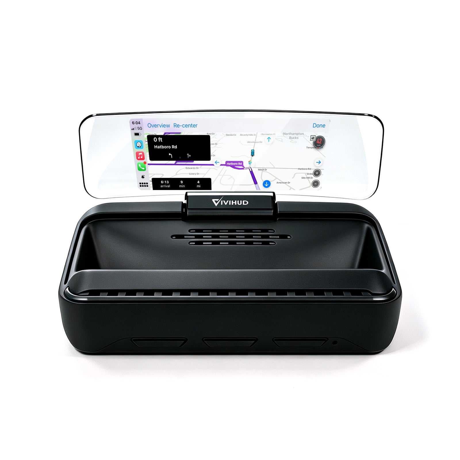 VIVIHUD V3 SE Head-up Display Kabelloses CarPlay Und Android Auto Hochauflösende Projektionsnavigation Bluetooth Musiksteuerung