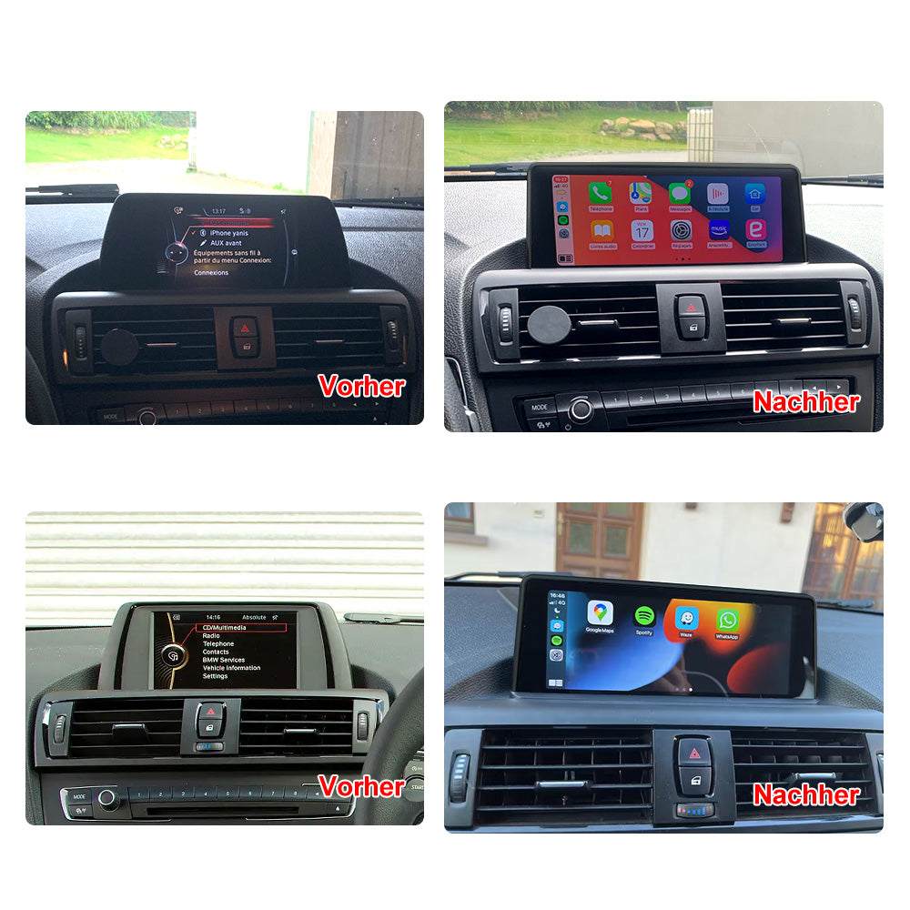 Drahtloses Apple CarPlay F20 F21 F22 Android Auto für BMW 1 2er 8,8 Zoll IPS HD-Bildschirm.