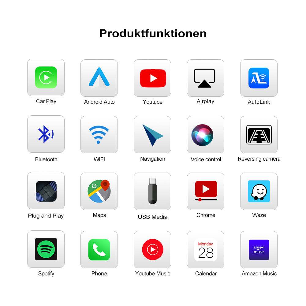 Drahtloses CarPlay für Audi A3 A4 A5 S5 A6 S6 A7 A8 Q3 Q5 Q7 MMI 3G + Multimedia-Schnittstelle CarPlay & Android Auto Retrofit Kit AirPlay Mirror Link.