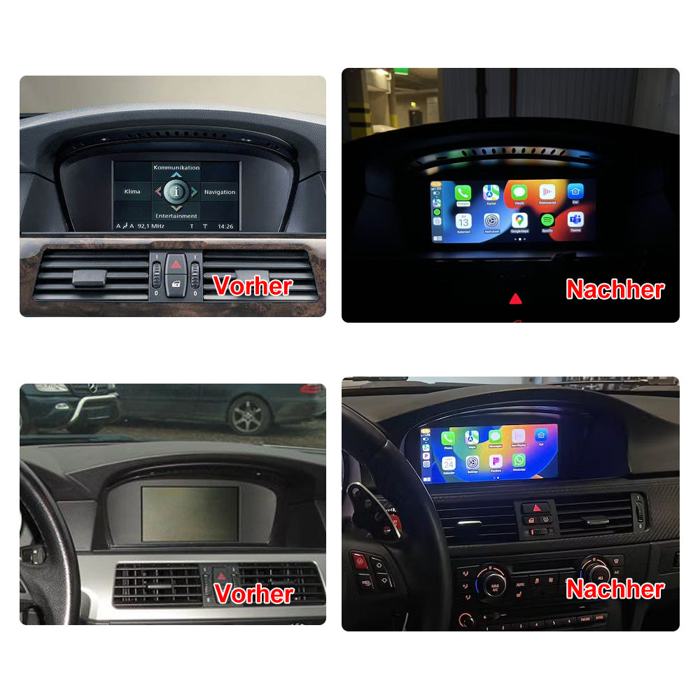 8,8 "drahtlose Apple CarPlay + Android Auto GPS Navigation Head Unit für BMW Serie 3 5 E60 E61 E63 E64 M6 E90 E91 E92 E93 M3 - Ewaying DEUTSCHLAND
