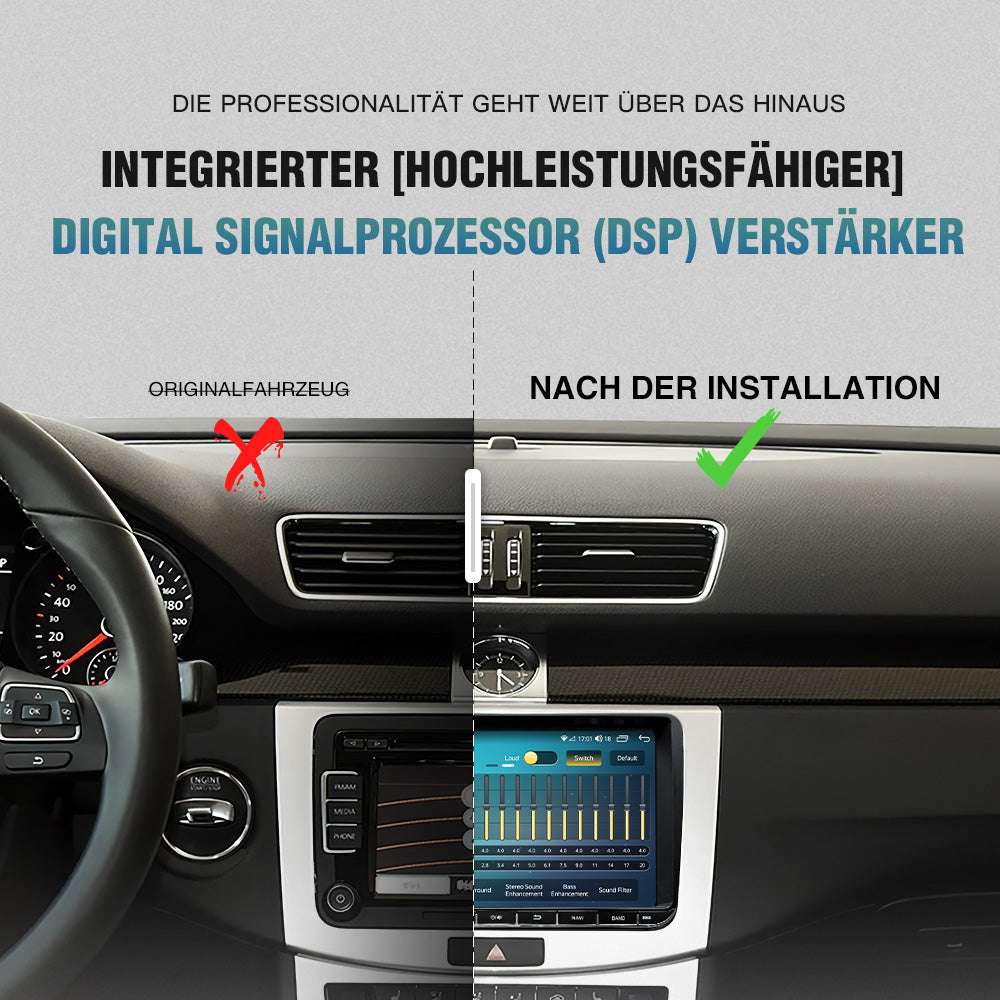 Android 13 Drahtlose CarPlay Bildschirm 9 "Bildschirm Für Volkswagen POLO GOLF PASSAT B6 SEAT Leon Skoda Multimedia GPS Player Navigation