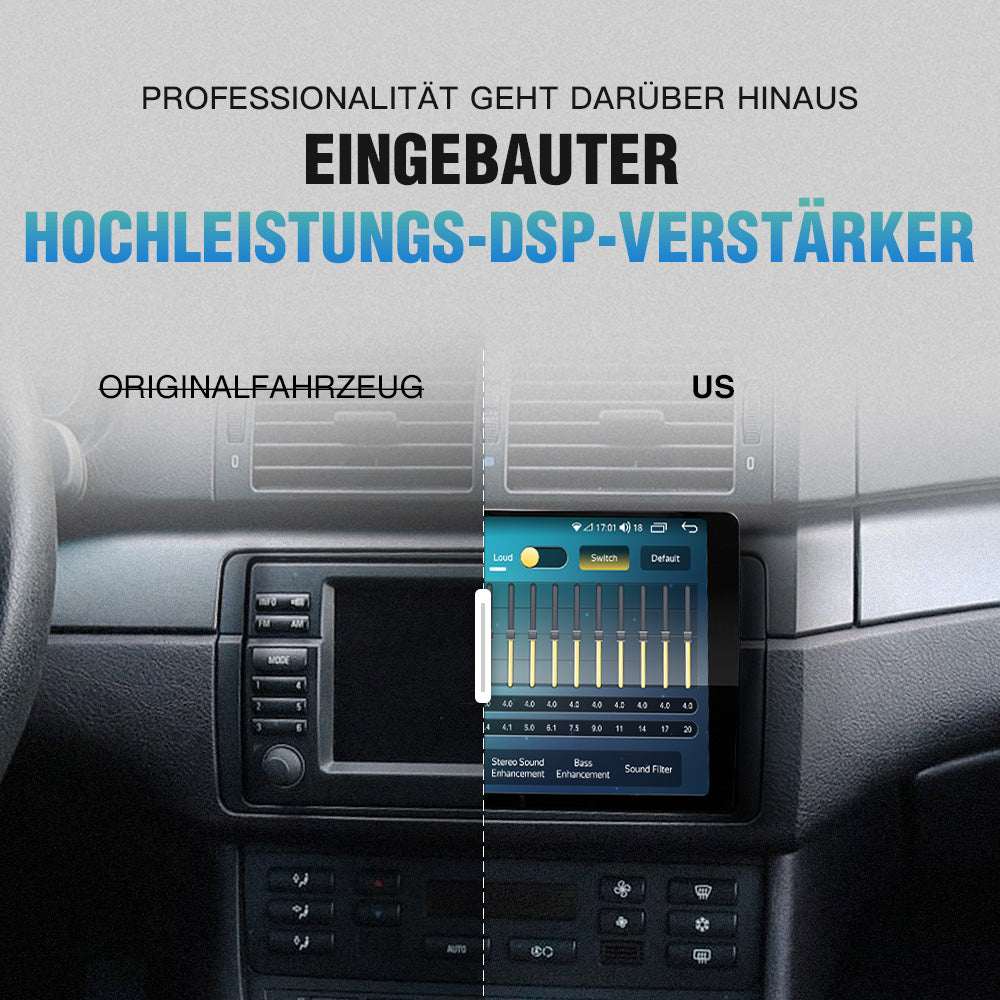 Android 14 Wireless CarPlay Android Auto für BMW E46 325i M3 Limousine Autoradio-Tuning-Player
