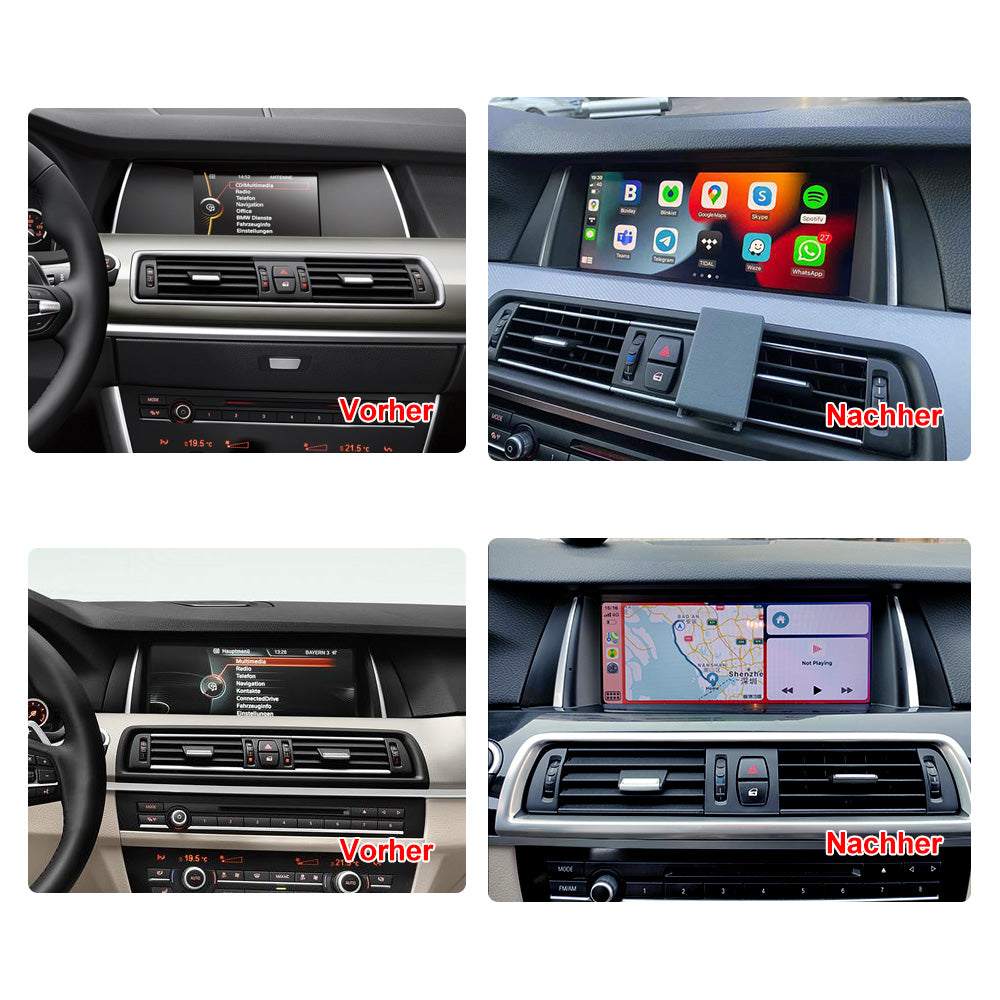 Kabelloses Apple CarPlay für BMW Series 5 F10 F11 F18 Android Auto 10,25" Bildschirm.