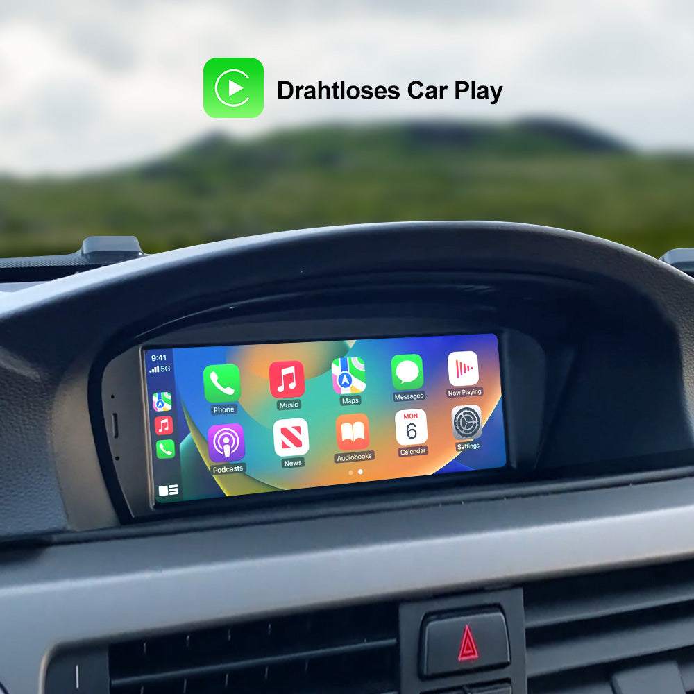 8,8 "drahtlose Apple CarPlay + Android Auto GPS Navigation Head Unit für BMW Serie 3 5 E60 E61 E63 E64 M6 E90 E91 E92 E93 M3.