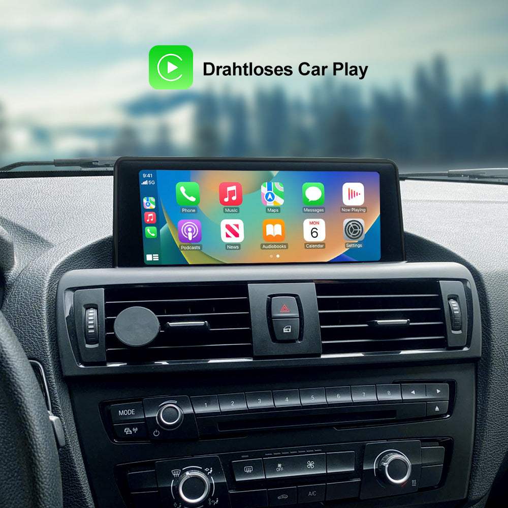 Drahtloses Apple CarPlay F20 F21 F22 Android Auto für BMW 1 2er 8,8 Zoll IPS HD-Bildschirm.