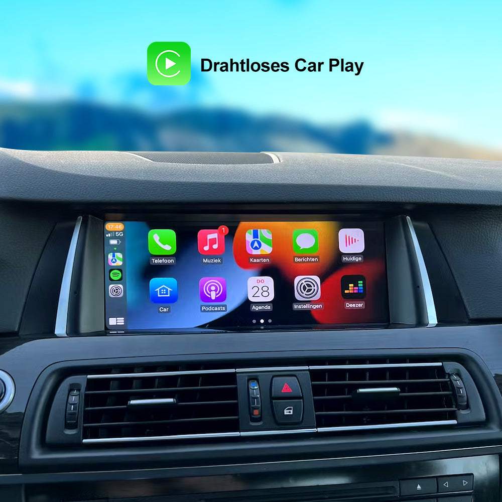 Kabelloses Apple CarPlay für BMW Series 5 F10 F11 F18 Android Auto 10,25" Bildschirm.