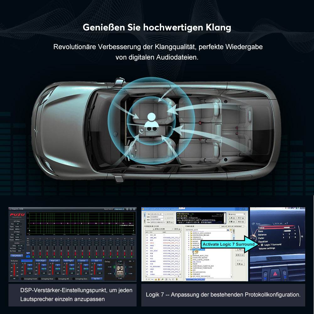 Android-Bildschirm mit Glasfaser-Decoder Box Modifikationskit passend für NBT CIC EVO F30 F20 F10 F11 F31 F15 F01 F02 F25