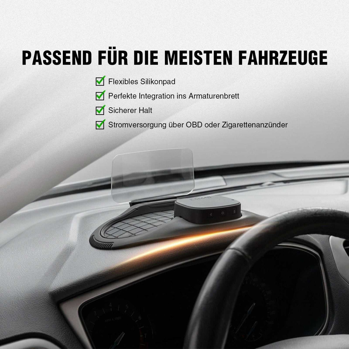 VIVIHUD Wireless CarPlay Android Auto V5 Ultra HUD Für Auto Head-Up Display Mit OBD Dashboard Im Fahrzeug Bluetooth GPS Navigation Geschwindigkeit
