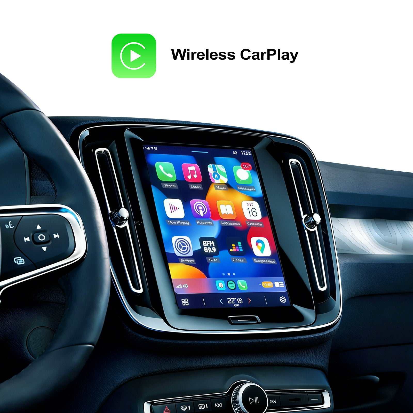 Ewaying Wireless Full Screen Carplay For Volvo XC90 XC60 XC40 S60 S90 V60 Android Auto Camera Hicar Bluetooth Ｍodule Box
