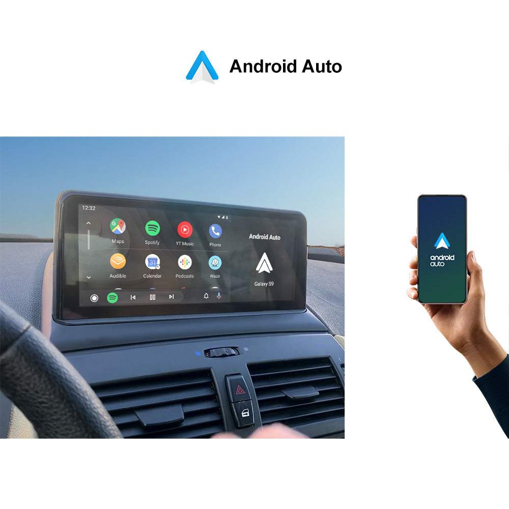 Drahtloses Apple CarPlay für BMW X3 E83 Android Auto ohne Android System 10,25 Zoll Bildschirm.