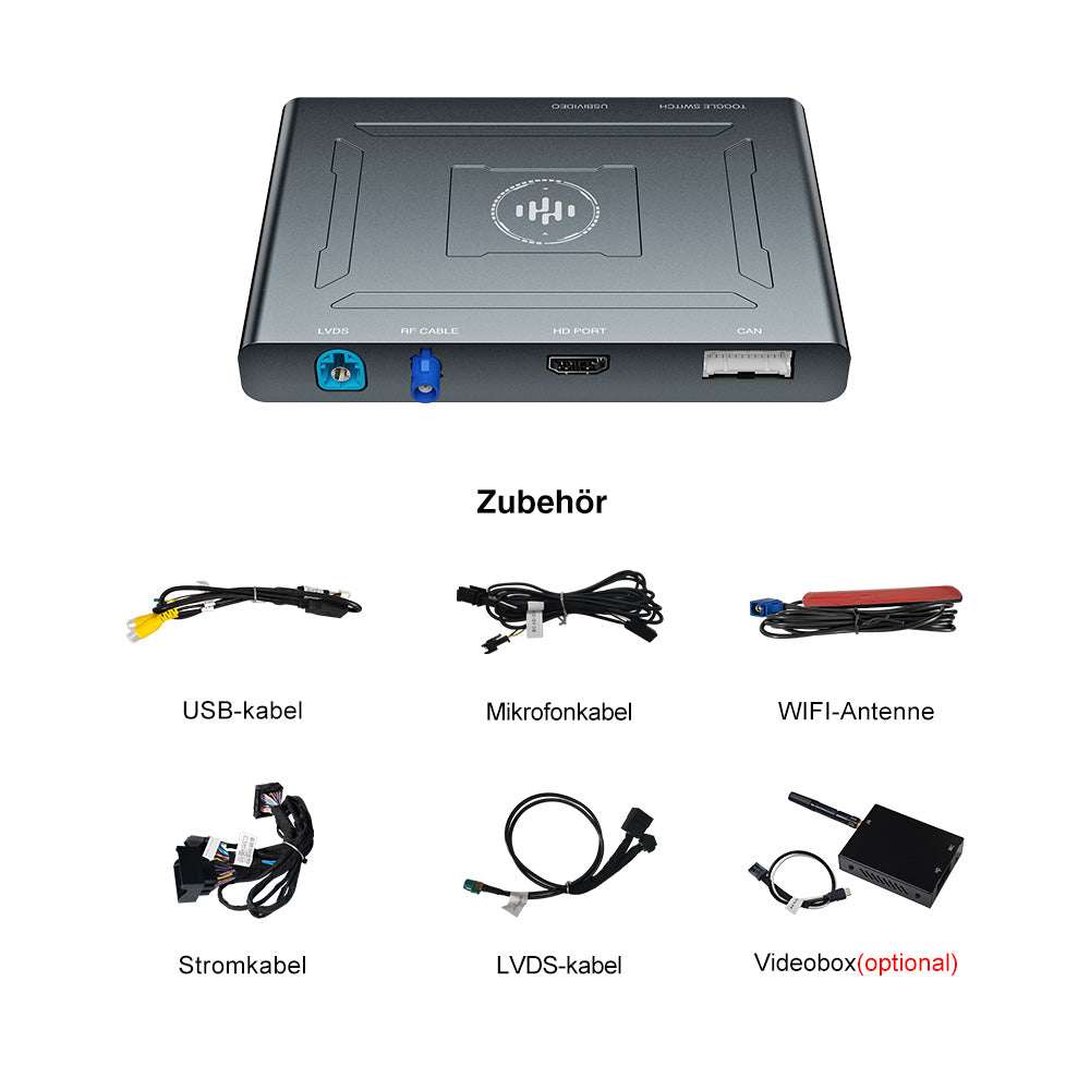 Kabelloses Apple CarPlay MirrorLink für Audi Q3 Q5 Q7 A1 A3 A4 A5 A6 A7 A8 S5 S7 mit 3G/3G+/MIB MMI/Symphony/Concert Prime Multimedia-Box