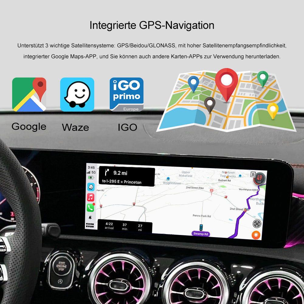 Android Auto Drahtlose CarPlay Decoder Box Für Mercedes Benz NTG 6,0 EINE C E V G GLA GLB GLC Klasse 2020 - 2023 Touch Interface GPS - Ewaying DEUTSCHLAND
