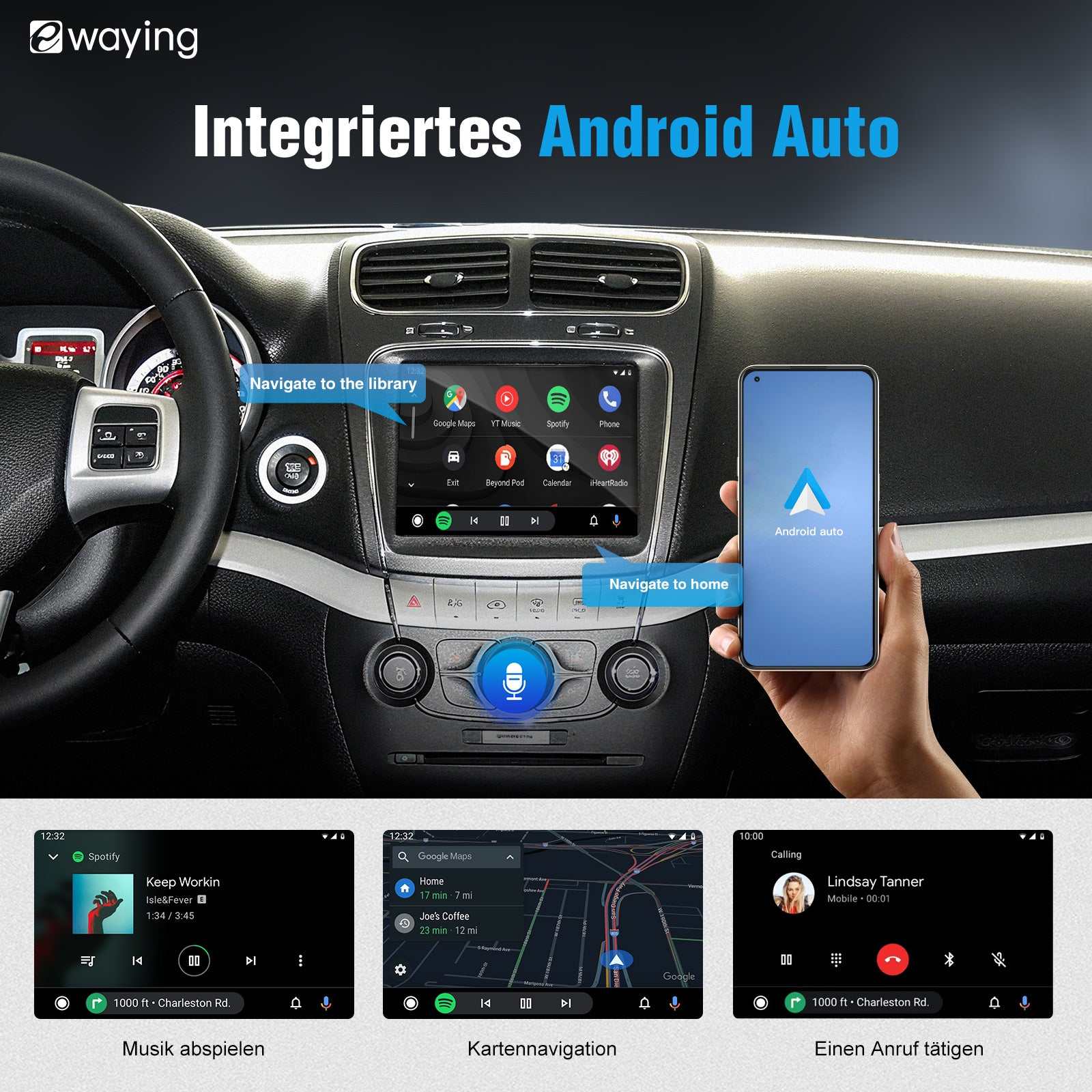 Drahtloses CarPlay Android Auto-Modul für Maserati Quattroporte Ghibli Dodge Journey Challenger Chrysler 300c Fiat Freemont