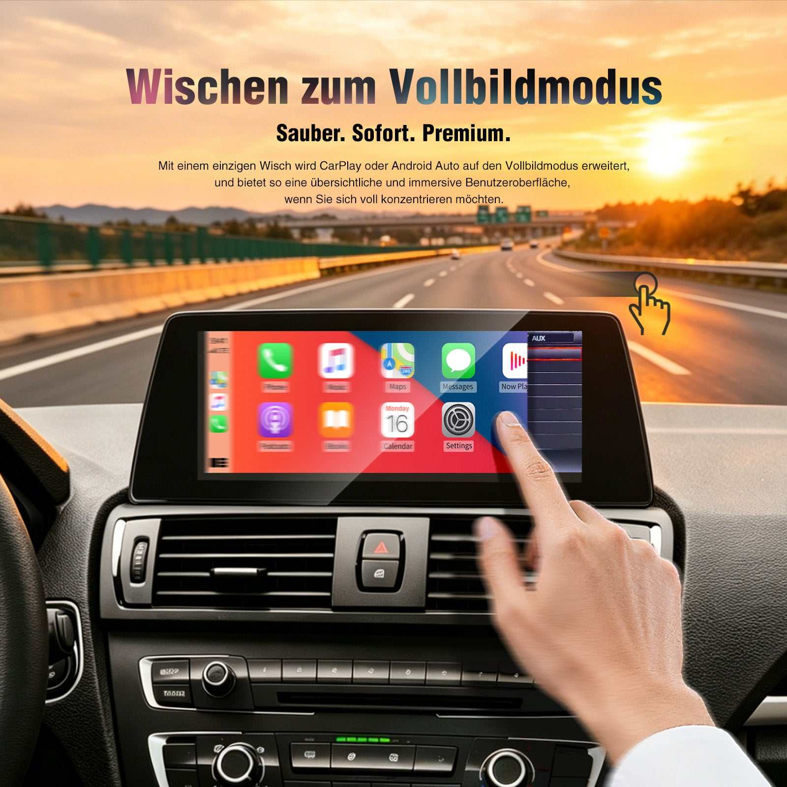 Drahtloses Apple CarPlay F20 F21 F22 Android Auto für BMW 1 2er 8,8 Zoll IPS HD-Bildschirm OEM Integration Und Originaler Fahrzeug Bluetooth