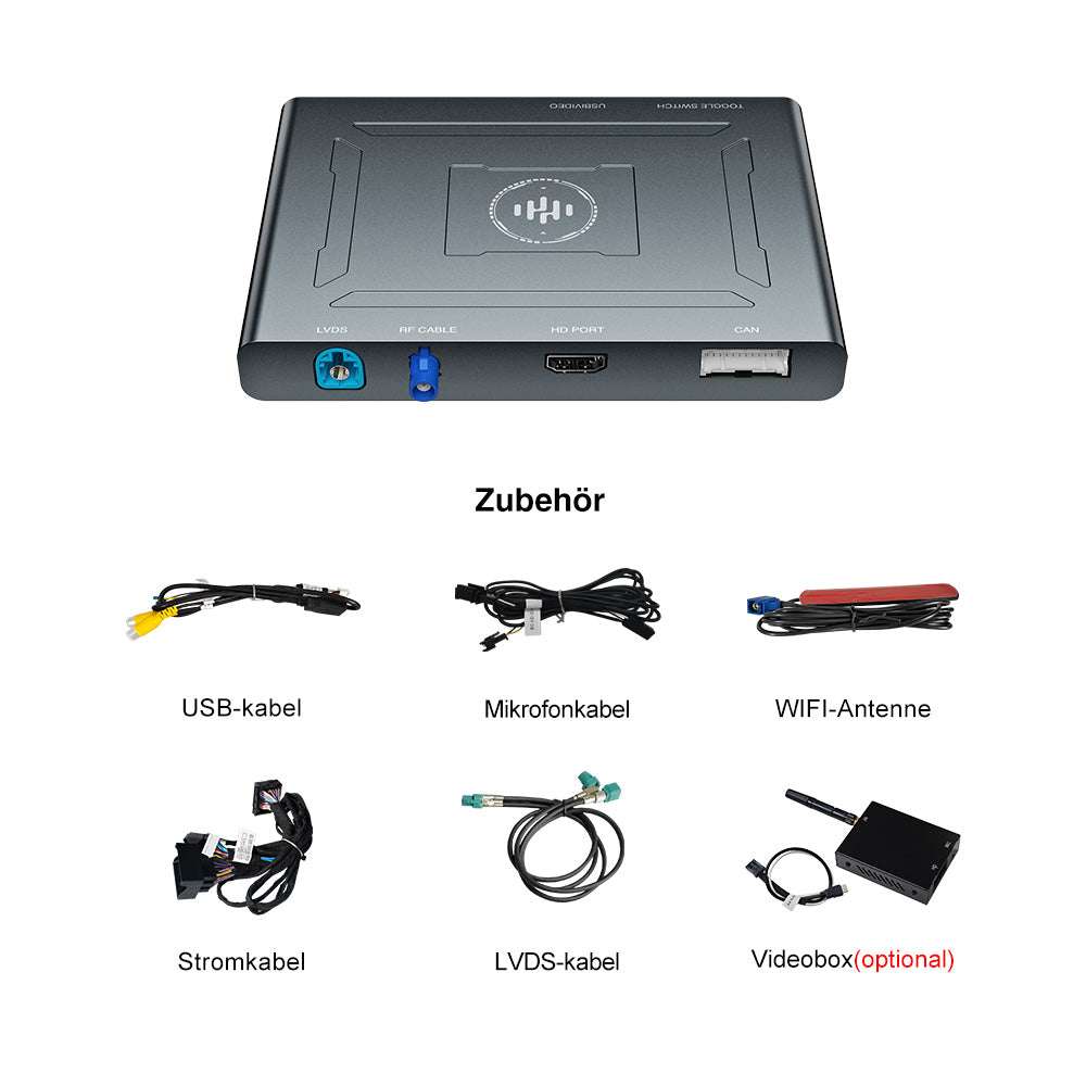 Kabelloses Apple CarPlay MirrorLink für Audi Q3 Q5 Q7 A1 A3 A4 A5 A6 A7 A8 S5 S7 mit 3G/3G+/MIB MMI/Symphony/Concert Prime Multimedia-Box