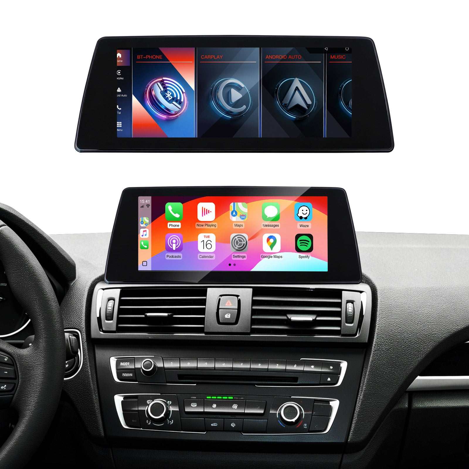Drahtloses Apple CarPlay F20 F21 F22 Android Auto für BMW 1 2er 8,8 Zoll IPS HD-Bildschirm OEM Integration Und Originaler Fahrzeug Bluetooth