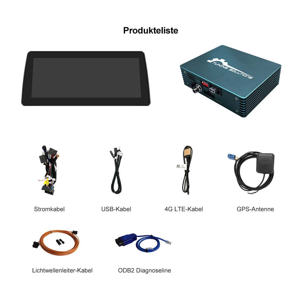 Android-Bildschirm mit Glasfaser-Decoder Box Modifikationskit passend für NBT CIC EVO F30 F20 F10 F11 F31 F15 F01 F02 F25