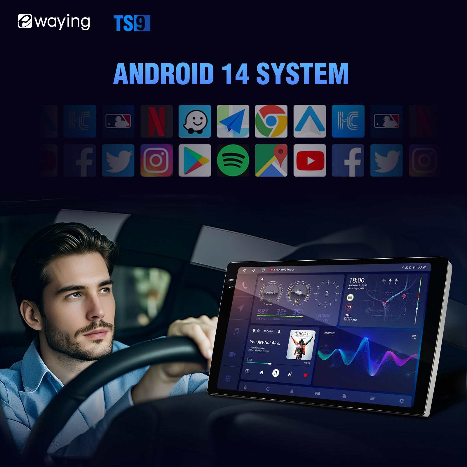 Tragbares Android 14.0 für Audi A4 S4 RS4 B6 2002-2008 Autoradio mit kabellosem Carplay und Android Auto 9-Zoll-Touchscreen-GPS-Gerät Fahrzeuge